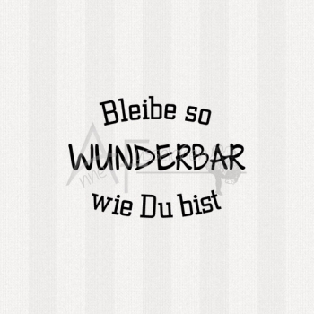 Textstempel - Wunderbar