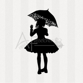 Motivstempel - Mädchen mit Schirm 01