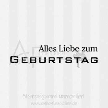 Textstempel - Alles Liebe zum ...