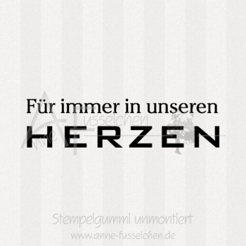 Textstempel - Für immer ... Herzen