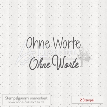 Textstempel - Ohne Worte | 2 Stempel