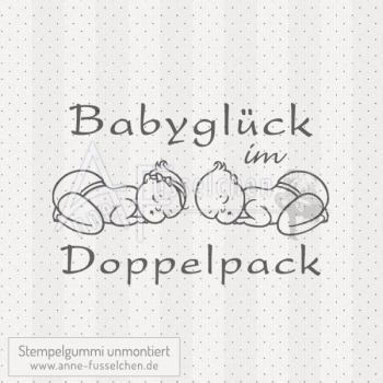 Textstempel - Babyglück im Doppelpack 01