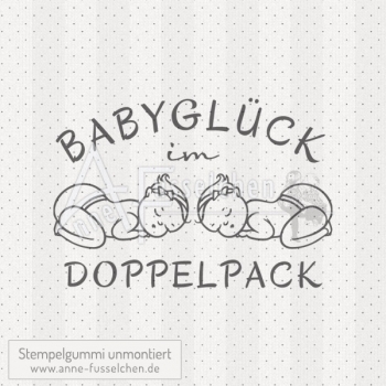 Textstempel - Babyglück im Doppelpack 03