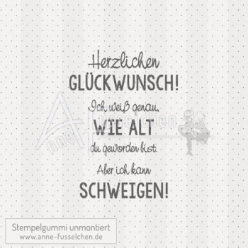 Textstempel - Herzlichen Glückwunsch!