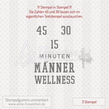 Textstempel - 15 Minuten Männer Wellness