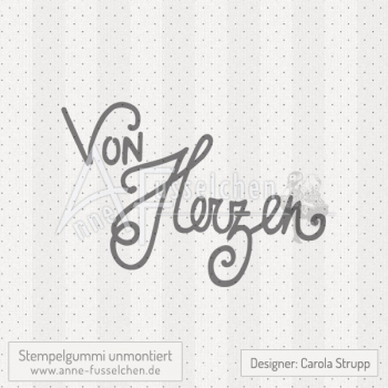 Textstempel - Von Herzen