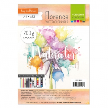 Florence Watercolor Paper - smooth | A4 x 12