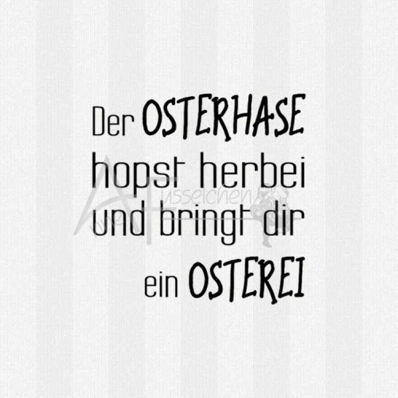 Textstempel - Der Osterhase hopst ...