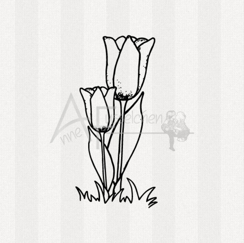 Motivstempel - Tulpe 02