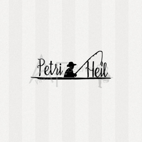 Textstempel - Petri Heil 01