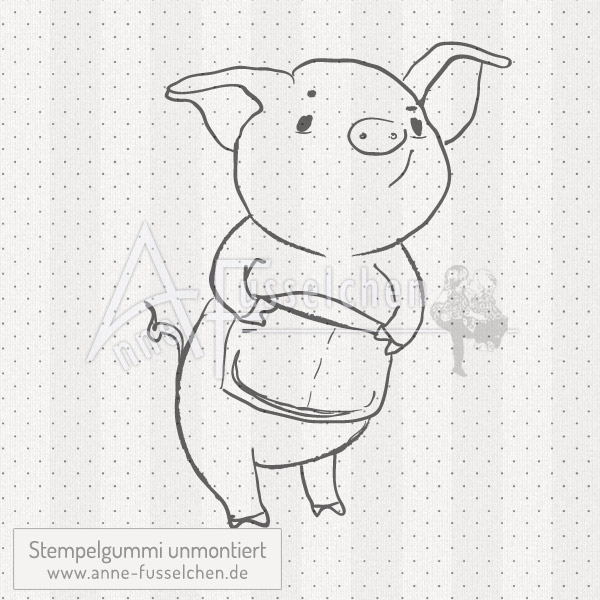 Motivstempel - Schweinchen Simon 