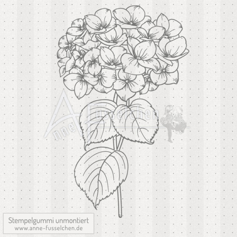 Motivstempel - Hortensie 01 | anne-fusselchen.de