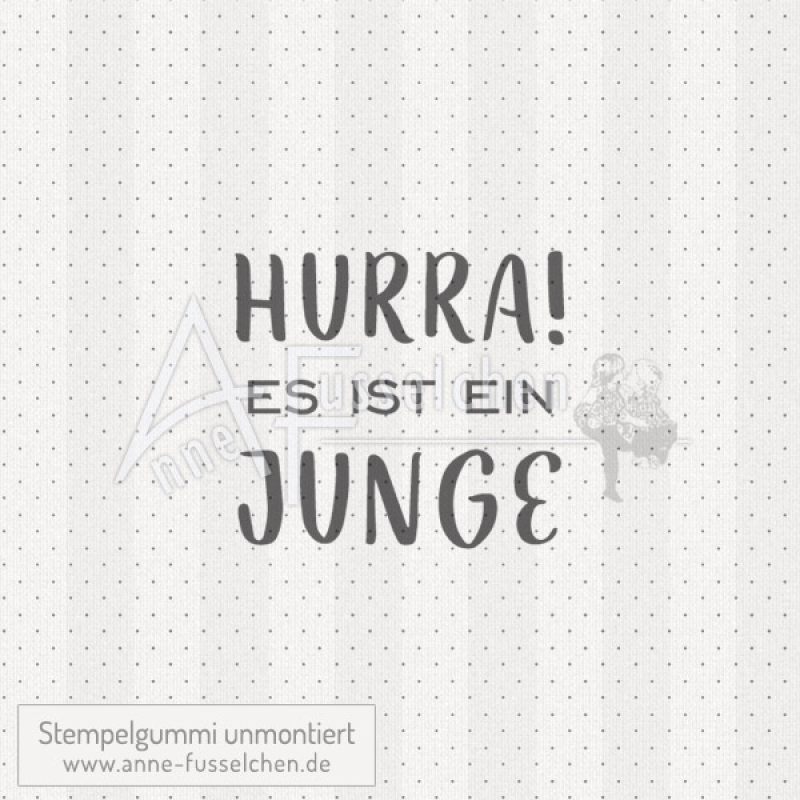 Textstempel - HURRA! Es ist ein Junge 02