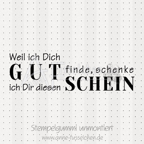 Textstempel - Gutschein 01