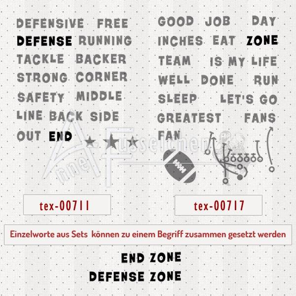 Textstempel - American Football End Zone