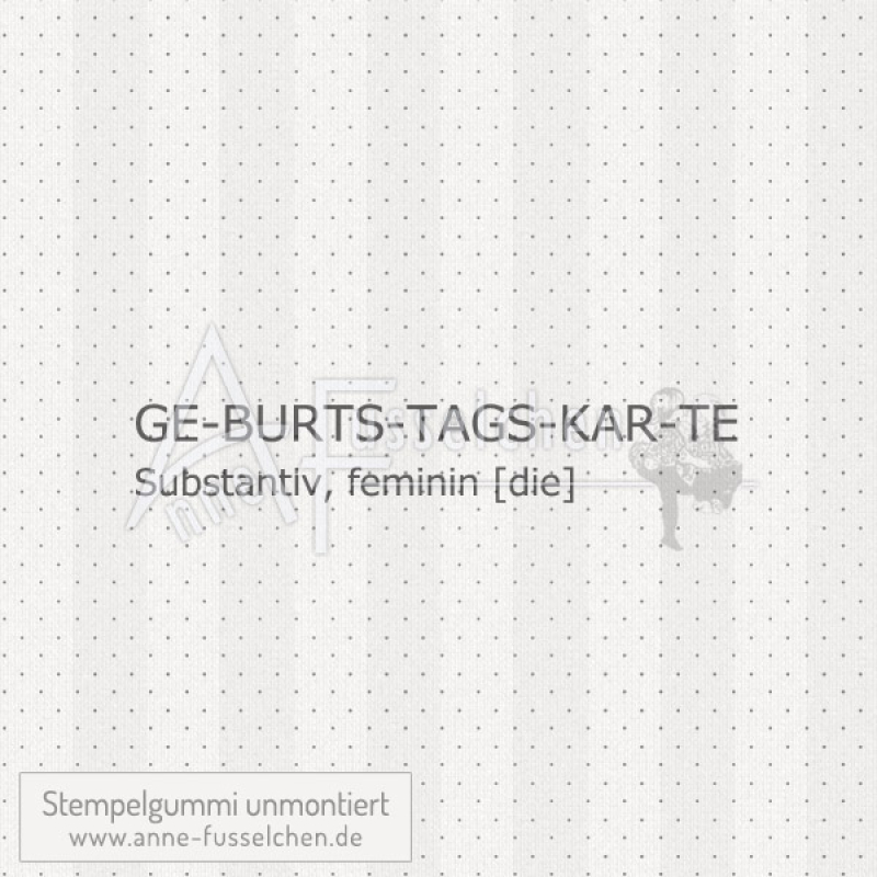 Textstempel - Geburtstagskarte