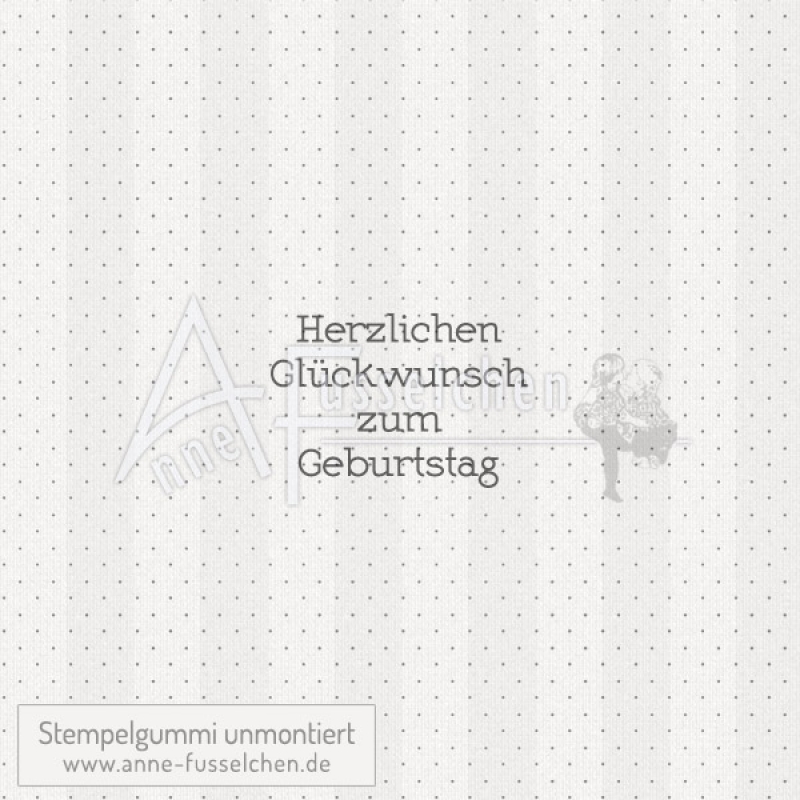 Textstempel - Herzlichen Glückwunsch