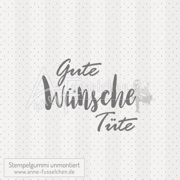 Textstempel - Gute Wünsche Tüte