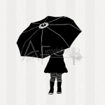 Motivstempel - ... mit Regenschirm 02